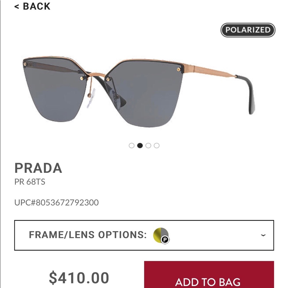 NWT Prada polarized sunglasses